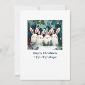 Happy Bunnies Christmas Card with Custom Message シーズンカード (正面)