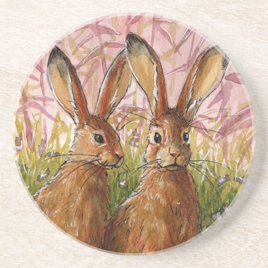 Happy Bunnies design by Schukina A072 コースター (正面)