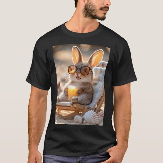 Happy Bunny - Der entspannte Hase Tシャツ (正面)