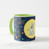 Happy Bunny Pastel Mug - Cute Rabbit Ceramic マグカップ (正面左)