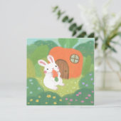 Happy Bunny with Carrot in Forest 招待状 (スタンド正面)