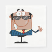 Happy Business Man スタンダードランチョンナプキン (正面)