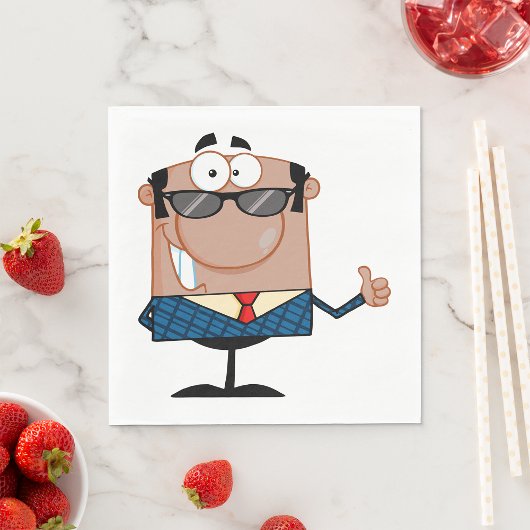 Happy Business Man スタンダードランチョンナプキン