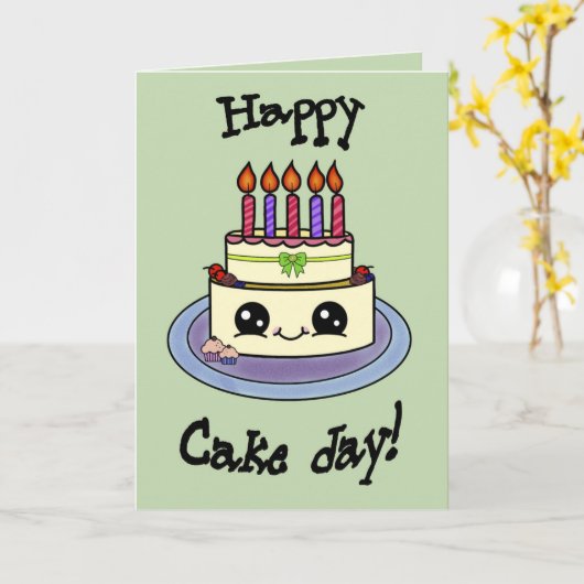 Happy cake day! Verjaardags カード (黄色い花)