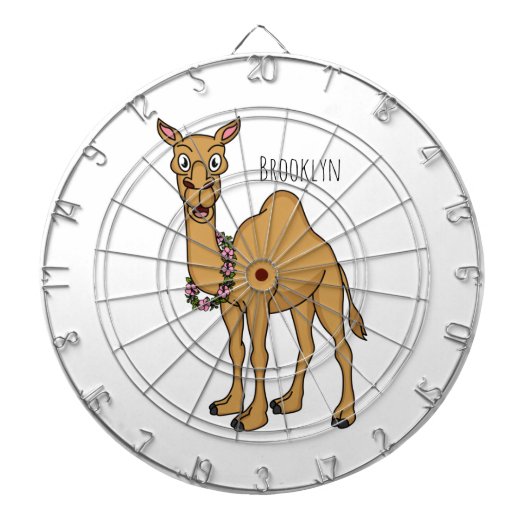 Happy camel cartoon illustration  ダーツボード (正面)