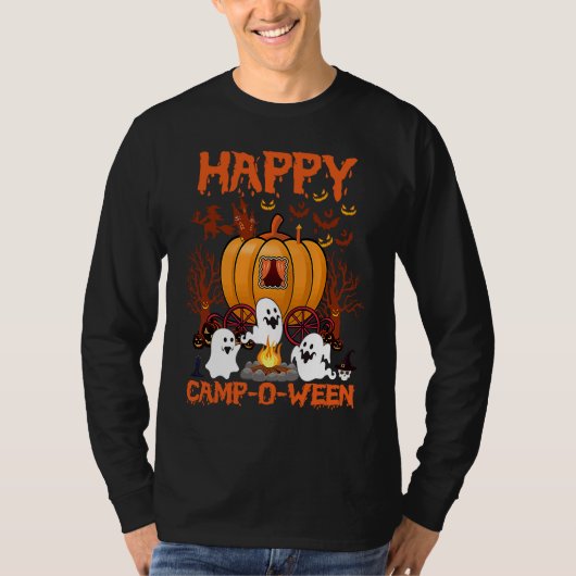 Happy Camp O Ween Halloween Camping Camper Tシャツ (正面)