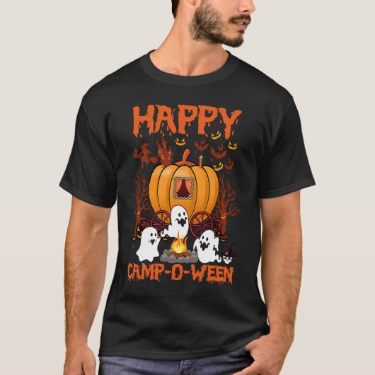 Happy Camp O Ween Halloween Camping Camper Tシャツ (正面)