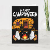 Happy Camp-o-ween Halloween Camping Ghosts And Cam カード (正面)