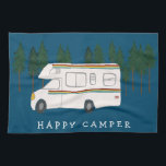 HAPPY CAMPERお洒落 motorhome RVing Forest キッチンタオル<br><div class="desc">ハッピーキャンパー！俺はRVingになりたいんだ!!お前はどうだ？この甘いレトロなキャンパータオルをチェックし、Tシャツ、マグネット、キーホルダー、枕、ステッカーなど、よりマッチするアイテムを私の店でチェック。そしてもちろんRV、キャンパーバン、オートモービル、キャンプ物。このカスタマイズマグは名前、自分の文字、または色を変更する必要がある。私頼も嬉しいよカスタムう！もし買お前は感謝してい!Instagramで共有した写真を必ずラベルして下さい@shoshannahscribbles :)</div>
