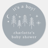 Happy Camper男の子 ラウンドシール (正面)