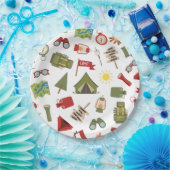 Happy Camper Adventure Birthday ペーパープレート (パーティー)