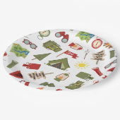 Happy Camper Adventure Birthday ペーパープレート (アングル)