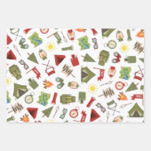 Happy Camper Adventure Birthday ラッピングペーパーシート (正面3)