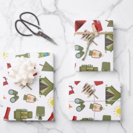 Happy Camper Adventure Birthday ラッピングペーパーシート