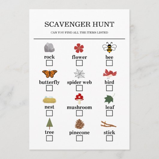 Happy Camper Adventure Birthday Scavenger Hunt プログラム (正面)