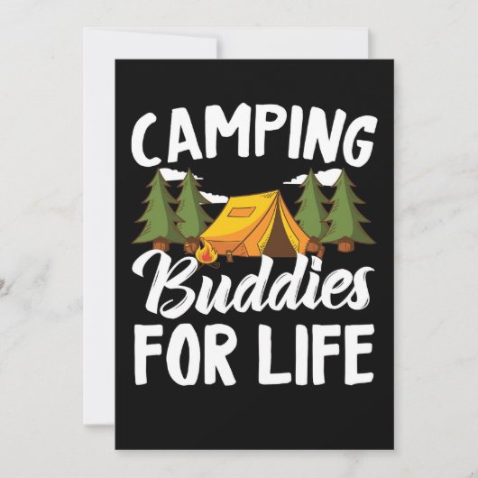 Happy Camper Camping Buddies For Life サンキューカード (正面)