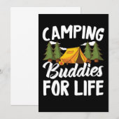 Happy Camper Camping Buddies For Life サンキューカード (正面/裏面)