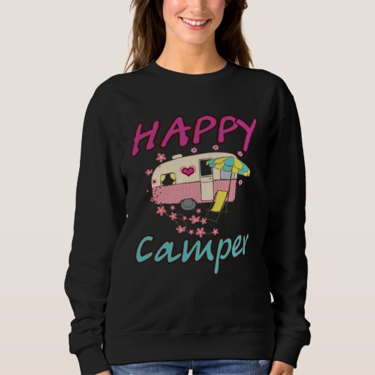 Happy Camper Camping  Couple Camp Vacation スウェットシャツ (正面)