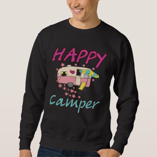 Happy Camper Camping  Couple Camp Vacation スウェットシャツ (正面)