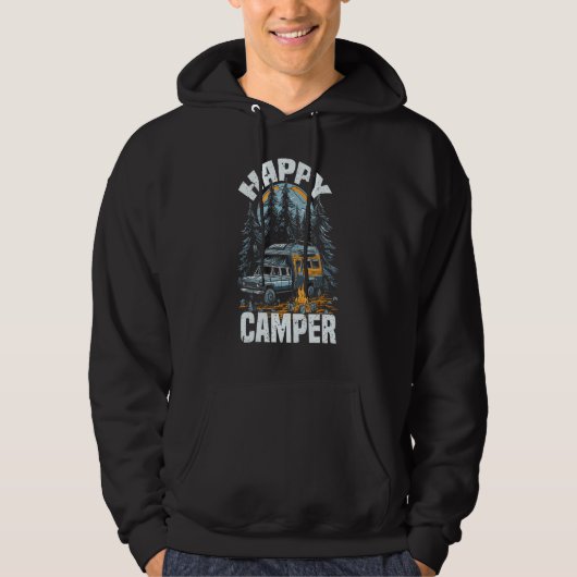Happy Camper  Camping Graphic Tees for Men Women パーカ (正面)