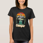 Happy Camper Camping  Men Women Retro 70s 80s Tシャツ (正面)