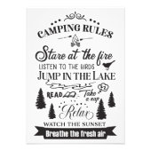 Happy Camper Camping Rules フォトプリント (正面)