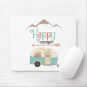 Happy Camper Cute Retro RV マウスパッド (マウス)