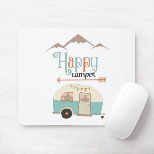 Happy Camper Cute Retro RV マウスパッド (マウス)