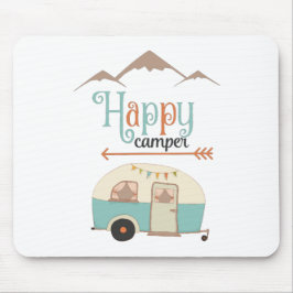 Happy Camper Cute Retro RV マウスパッド
