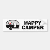 Happy Camper funny bumper sticker for vehicle バンパーステッカー (正面)