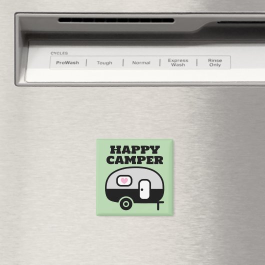 Happy Camper funny magnet for RV trailer home マグネット (インサイチュ (食洗機))