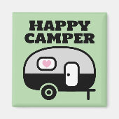 Happy Camper funny magnet for RV trailer home マグネット (正面)