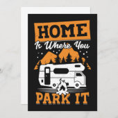 Happy Camper Home Is Where You Park It サンキューカード (正面/裏面)