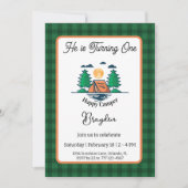 Happy Camper Invitation Kids Birthday Party Card 招待状 (正面)