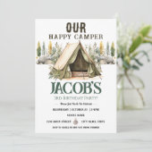 Happy Camper Kids 3rd誕生日 招待状 (スタンド正面)