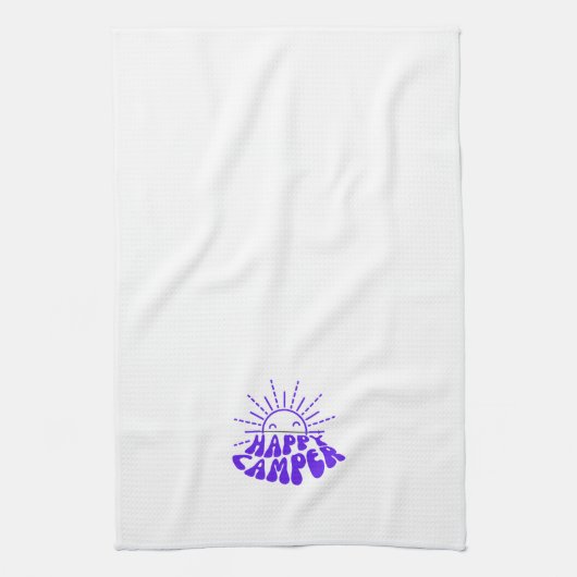 Happy Camper on a キッチンタオル (縦)