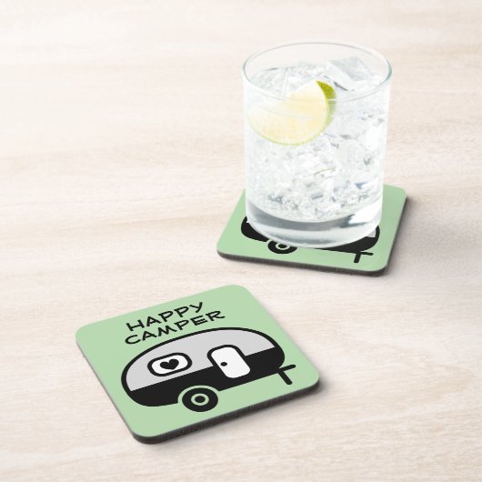 Happy Camper plastic coaster for trailer home コースター (右側)