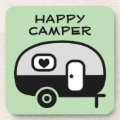 Happy Camper plastic coaster for trailer home コースター (正面)