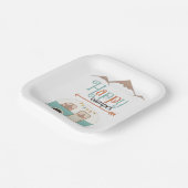 Happy Camper Retro RV Square Paper Plates ペーパープレート (傾斜あり)