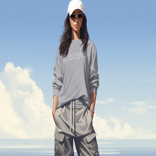 Happy Camper Silhouette スウェットシャツ