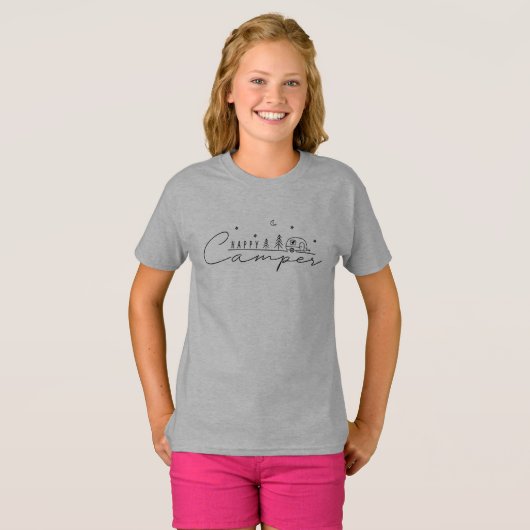 Happy Camper Silhouette Tシャツ (正面フル)