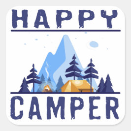 Happy Camper Stickers スクエアシール