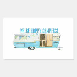 Happy Camper Stickers 長方形シール
