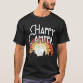 Happy Camper Sunset Retro Hiking Camp Nature Campi Tシャツ (正面)