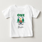 Happy Camper T-Shirt Kids Birthday Party ベビーTシャツ (正面)