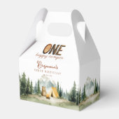 Happy Camper Teddy Bear 1st Birthday フェイバーボックス (裏面サイド)