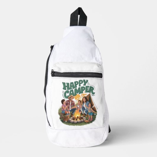 Happy Camper Toddler Tシャツ(1) スリングバッグ (正面)