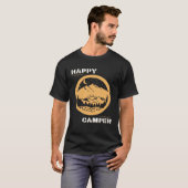 Happy Camper Travel Adventure Hike Wander Backpack Tシャツ (正面フル)