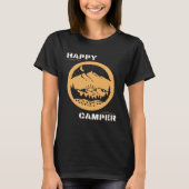 Happy Camper Travel Adventure Hike Wander Backpack Tシャツ (正面)