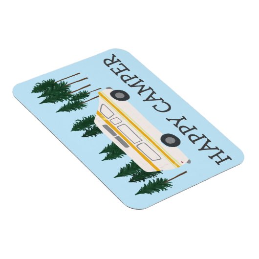 HAPPY CAMPER VANLIFE RVing Motorhome Tree マグネット (右側)